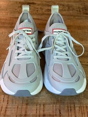 NWT Hunter Water Repellent Knit Chunky Sneakers Gray Men’s 9 Women’s 10 Gorpcore
